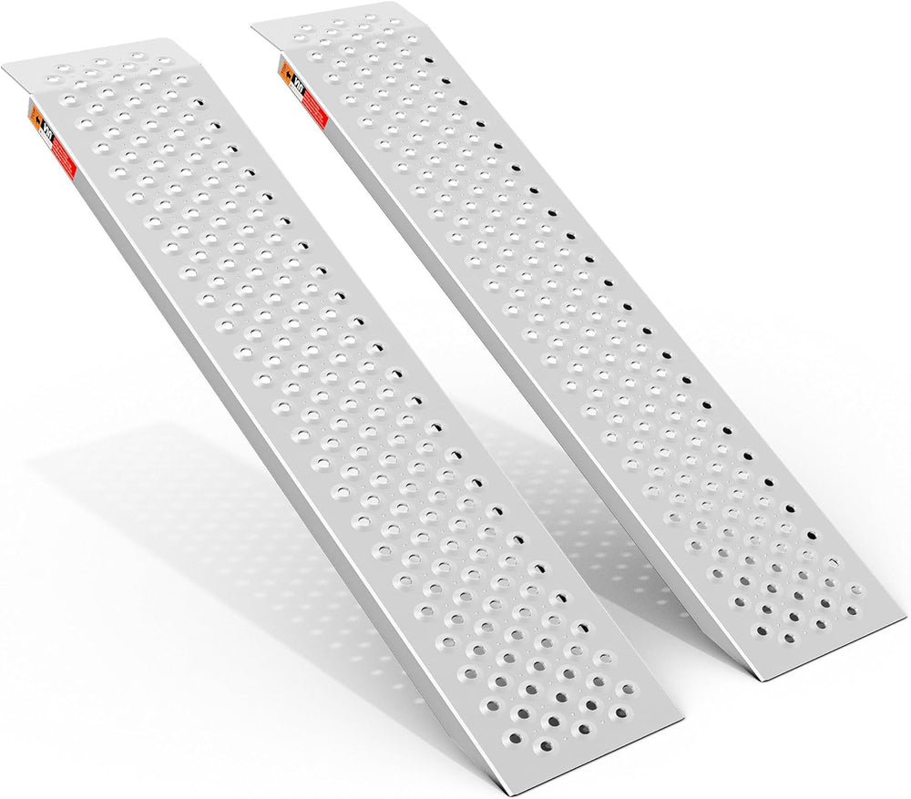 VNN Aluminum Shed Ramp 2PCS - 4' Long Loading Ramp for Riding Mower, Ligh...