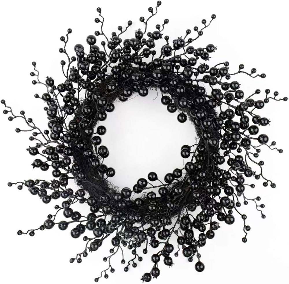20 Inches Black Christmas Wreath Halloween Wreaths Halloween Berry Wreath
