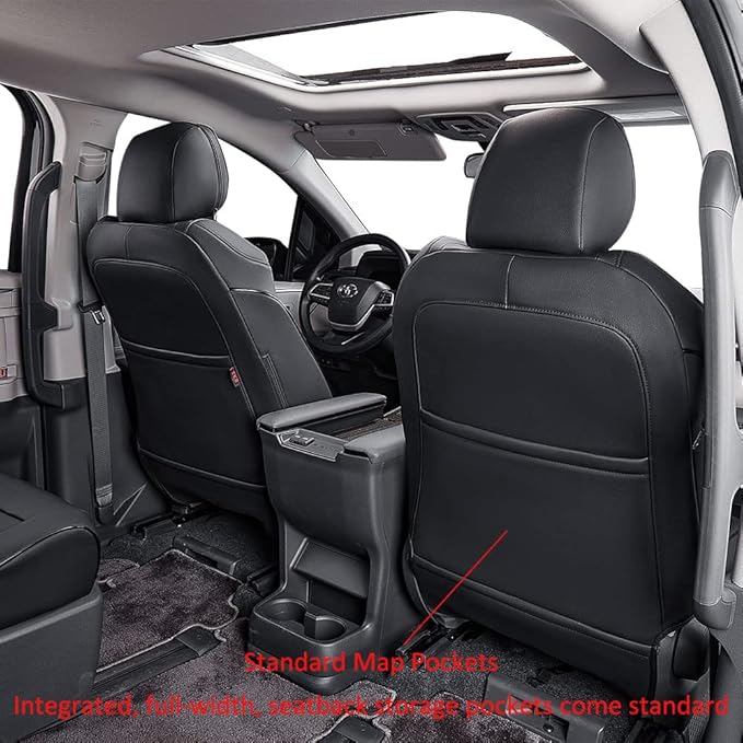 EKR Sienna Seat Covers for 2011-2020 Toyota Sienna LE, XLE Premium 2nd Row