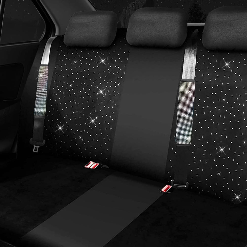17 Pack Bling Car Seat Covers Set Car Diamond Accessories Rhinestone Crystal ...