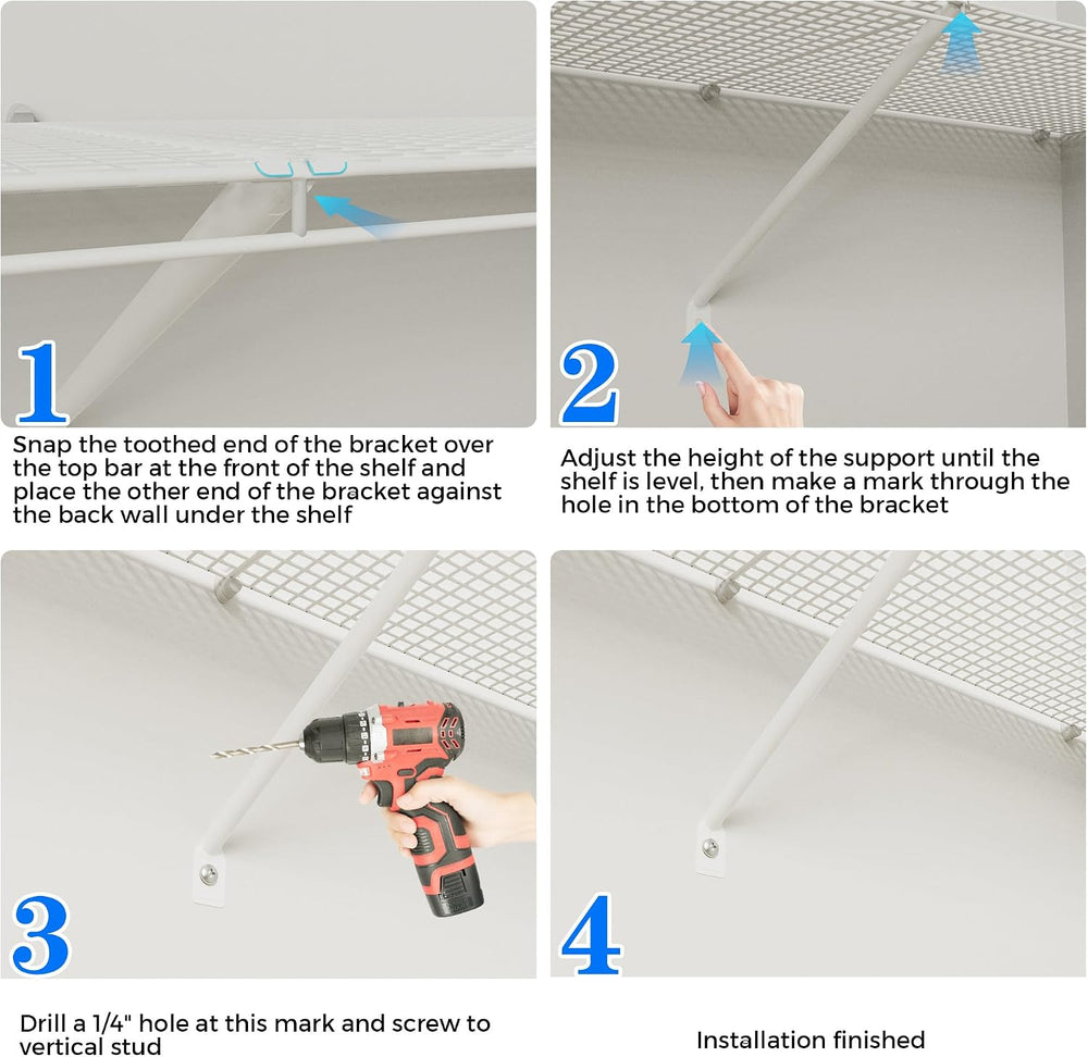 12pack Wire Shelving Support Bracket,Wire Shelf Support Bracket,Length of 18....