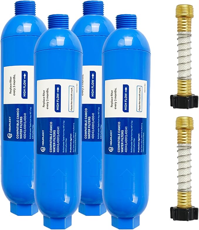 Hourleey 4 Pack RV Inline Water Filter
