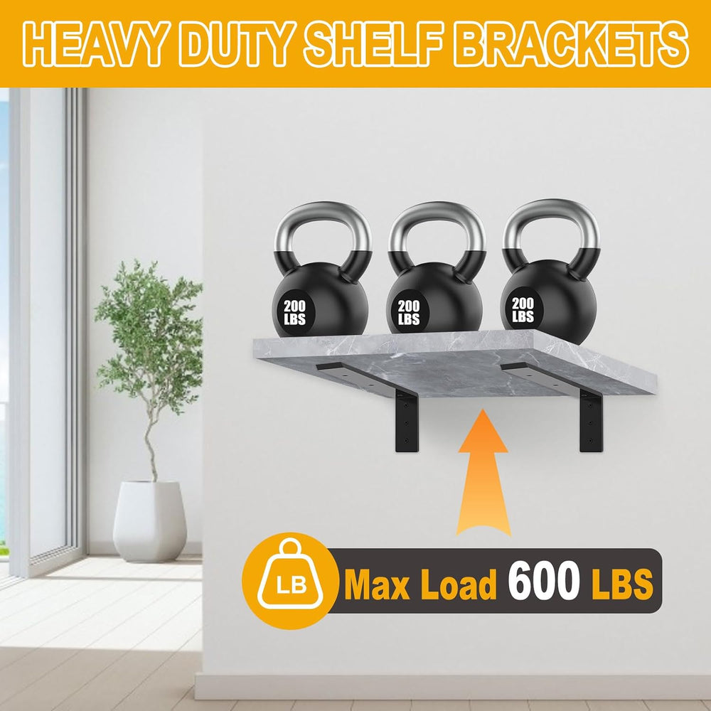Countertop Support Brackets, Heavy Duty L Shelf Bracket 16'' x 6'...