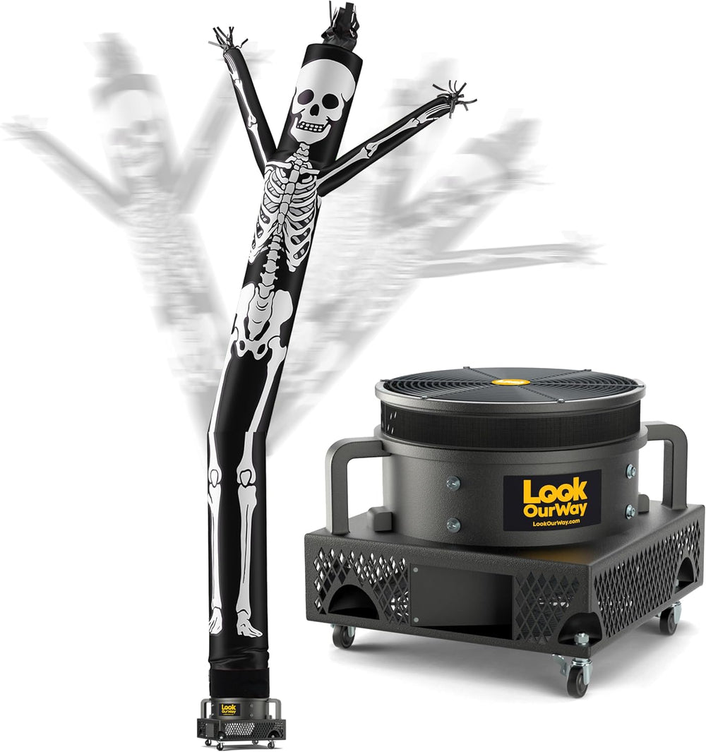LookOurWay Halloween Air Dancers Inflatable Tube Man Set | 20ft Skeleton Wack...