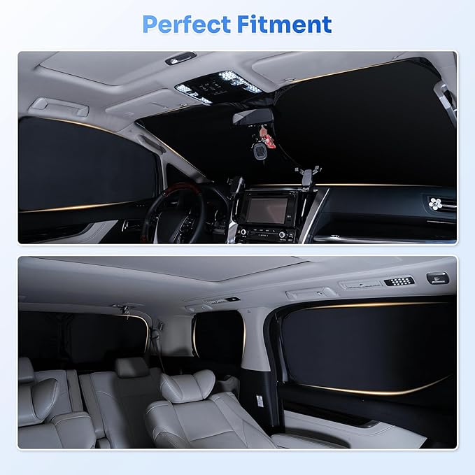 Sunshades for 2025 2026 Kia K4 Accessories Windshield Sun Shade Side Rear (7PCS)