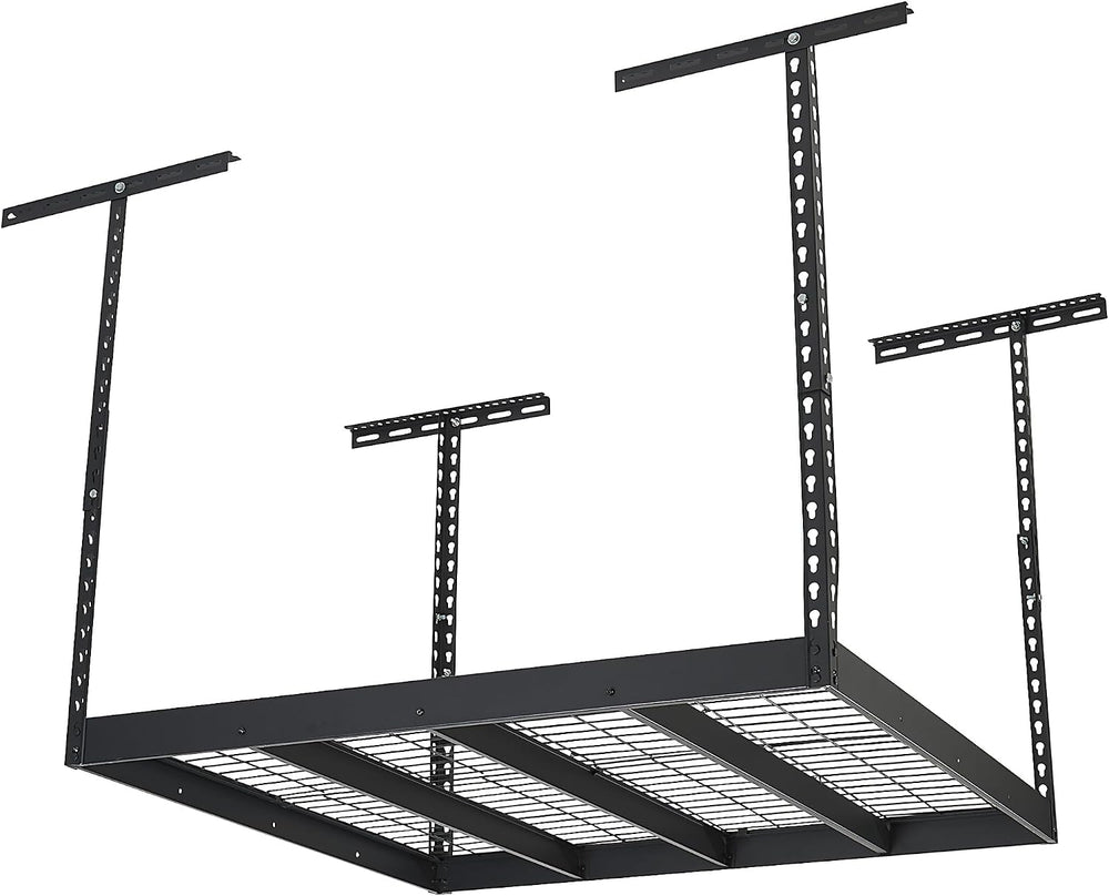 Klutch Overhead Garage Storage Rack, Adjustable Height, 350-Lb. Capacity