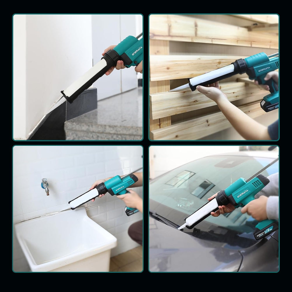 Caulk Gun 20V Auto Retract Drip-Free Caulking Gun with LED 300ml/10oz Silicon...