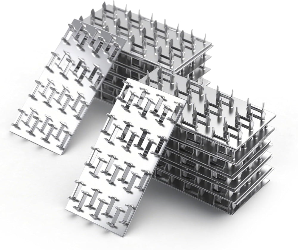 100 Pack 4"x2" Pronged Truss Plates with 8mm Nail Teeth