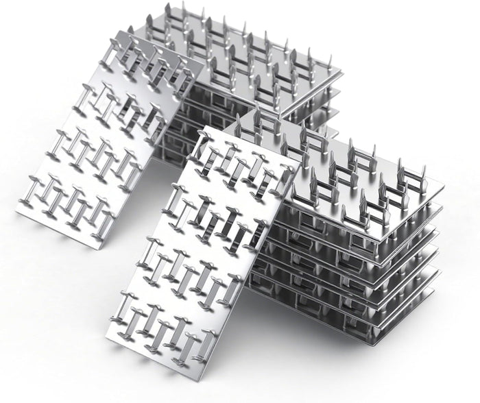 100 Pack 4"x2" Pronged Truss Plates with 8mm Nail Teeth