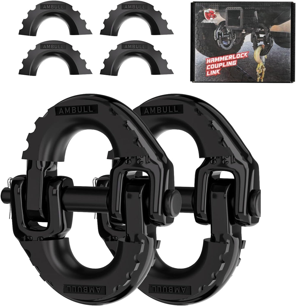 2 Pack 1/2" Safety Chain Connector Link, G80 Tow Hitch Hammerlock Coupli...