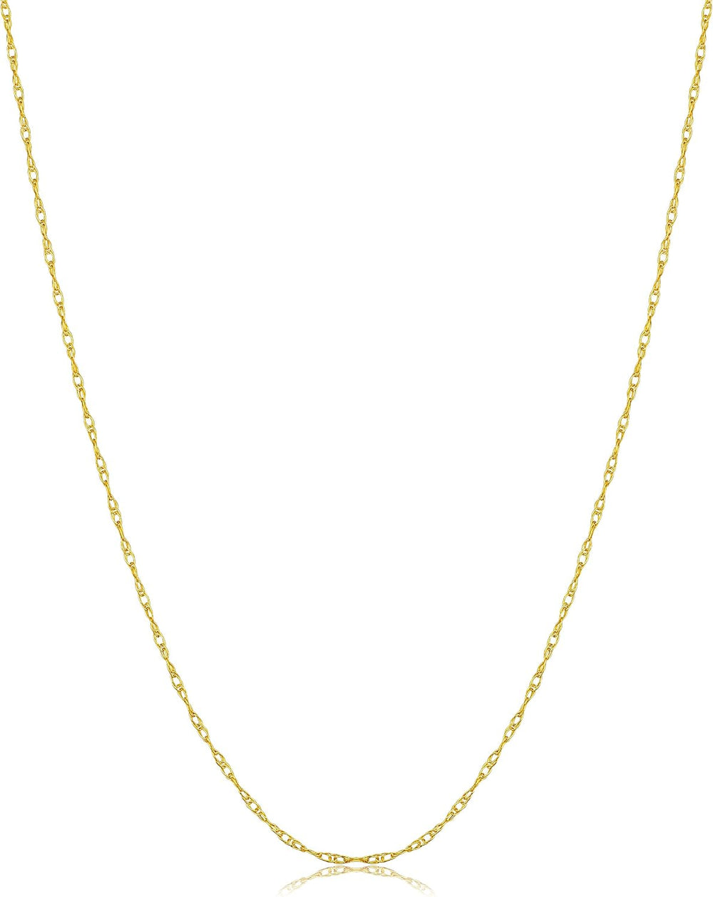 Womens Chain Elegant Rope - 10k Gold Rope Chain Necklace Thin for Women