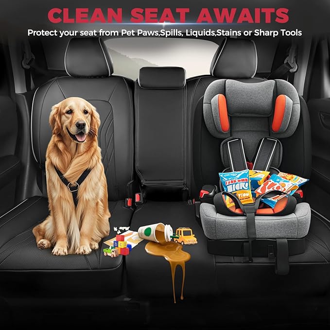FREESOO Seat Covers for Honda CRV, Custom Fit Car Seat Covers for CRV LX EX