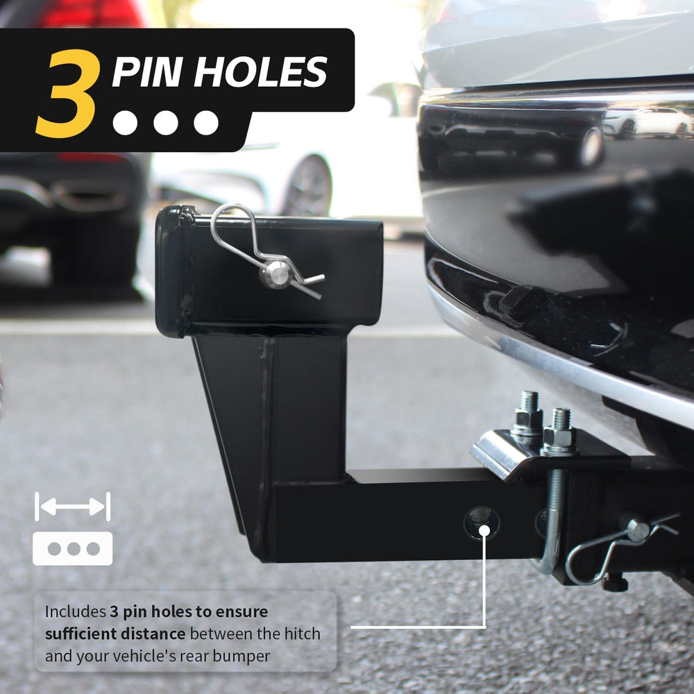 MaxxHaul 50650 Trailer Hitch Riser for 2 inch Receivers with 6 inch Rise/Drop
