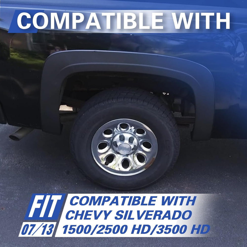 CROSSDESIGN Fender Flares Fit 2007-2013 Chevy Silverado 1500 2500HD 3500HD 6....