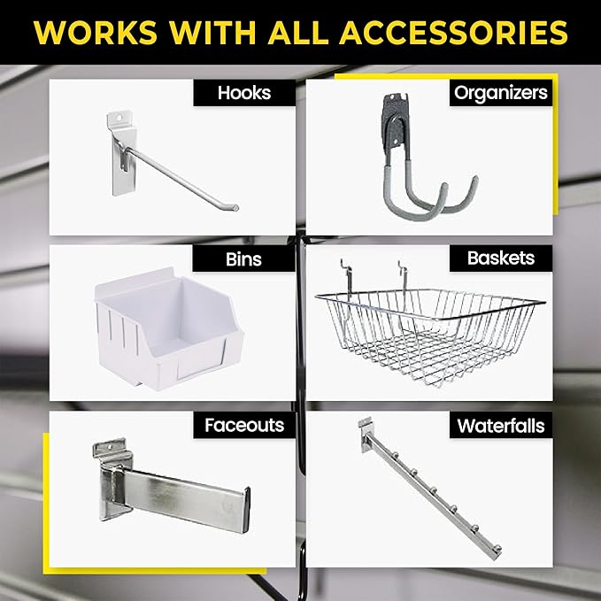Heavy Duty 8x4 PVC Garage Slatwall Storage System