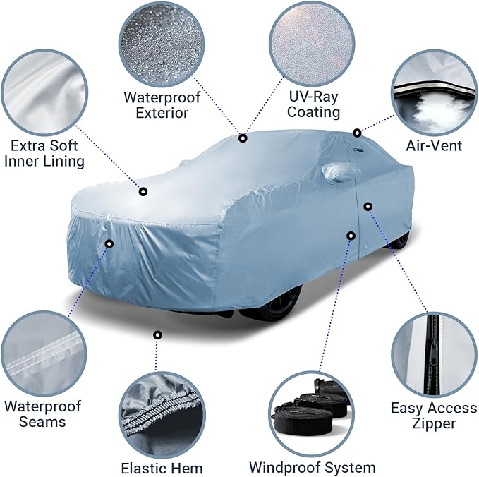 iCarCover Custom Car Cover for 1982-1990 Pontiac Trans AM, Waterproof