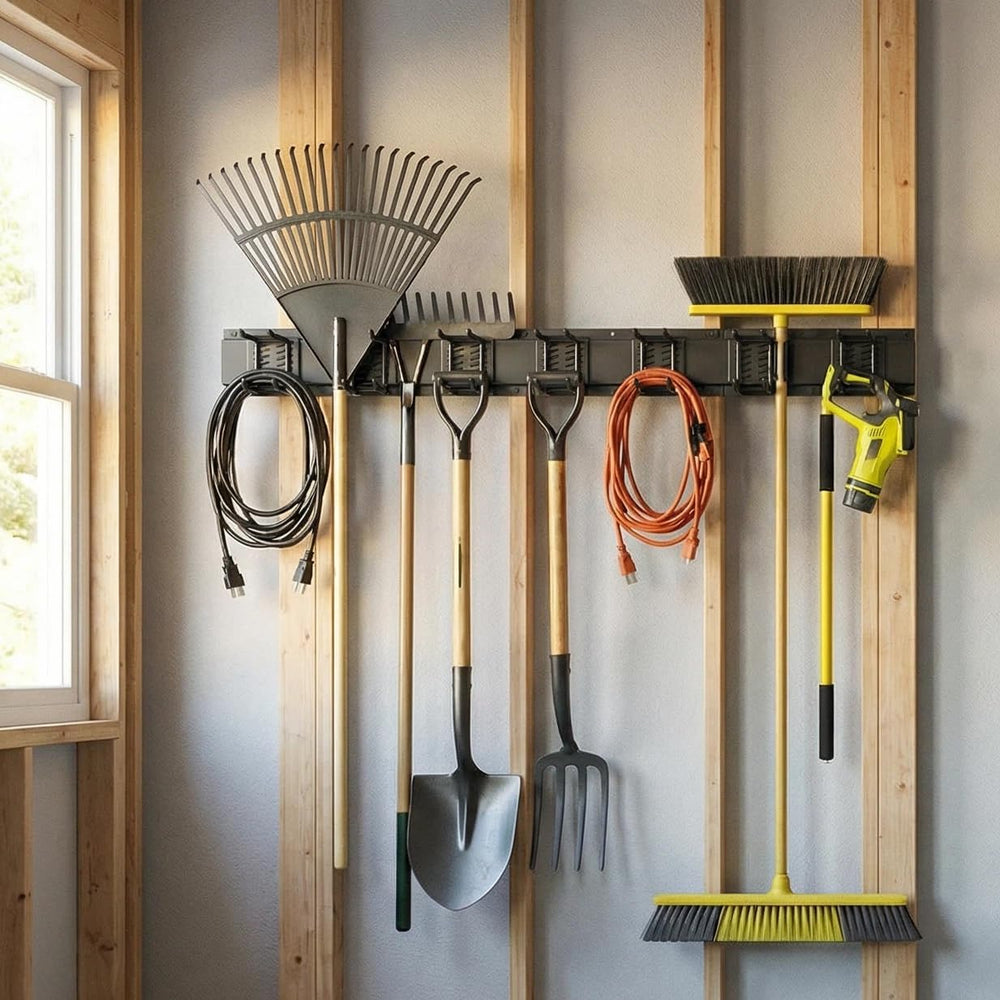 MBQQ Garage Tool Organizer Wall Mounted, 24 Inches Adjustable Garden Tool Org...