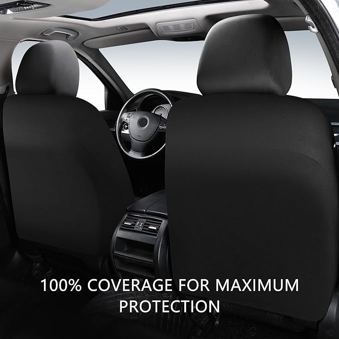 Car Seat Cover, Breathable and Waterproof Leather Seat Covers, Luxury PU (2 P...