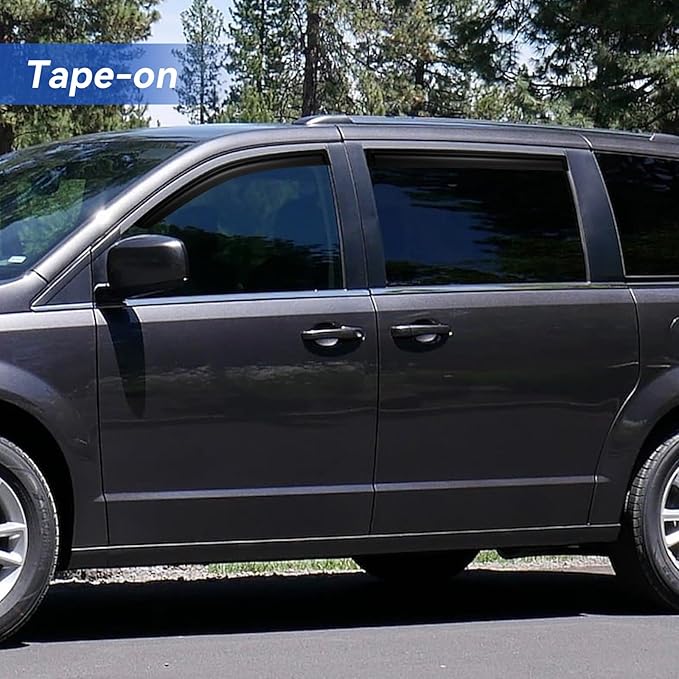 Window Visors Rain Guards for 2008-2020 Dodge Grand Caravan, Out-Channel Window