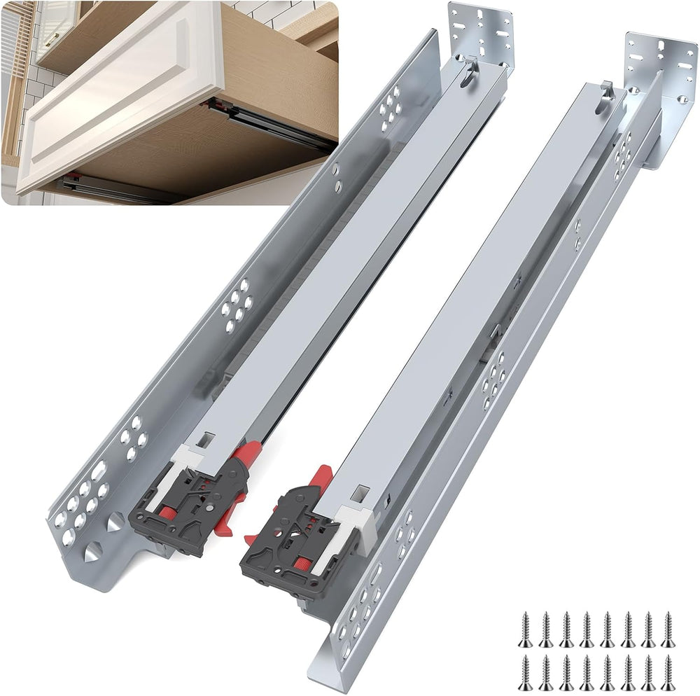 4 Pairs 8 Pcs Concealed Soft Close Undermount Drawer Slides 21 Inch