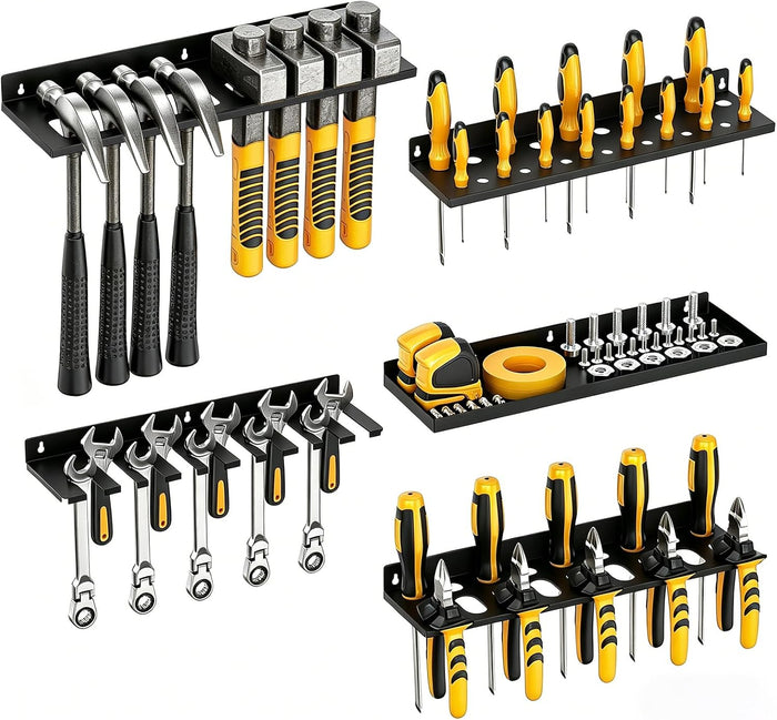 5 Pcs Hand Tool Organizers Wall Mount Heavy Duty for Garage