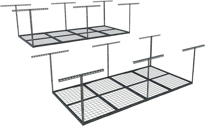 FLEXIMOUNTS 4x8 Overhead Garage Storage Rack, Adjustable Organization System ...