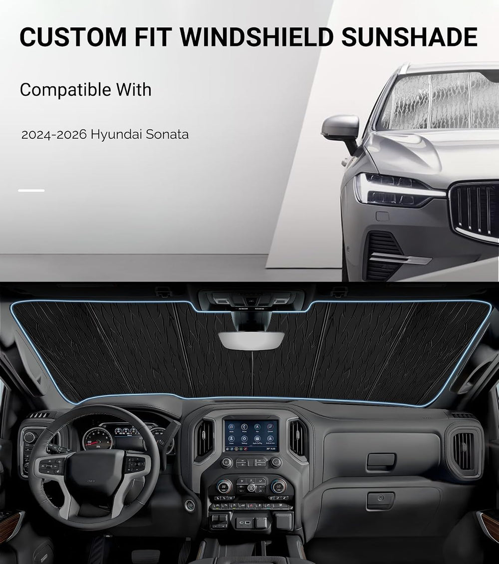 Pigenius Windshield Sun Shade for Hyundai Sonata 2024-2026 Front Window Sunsh...