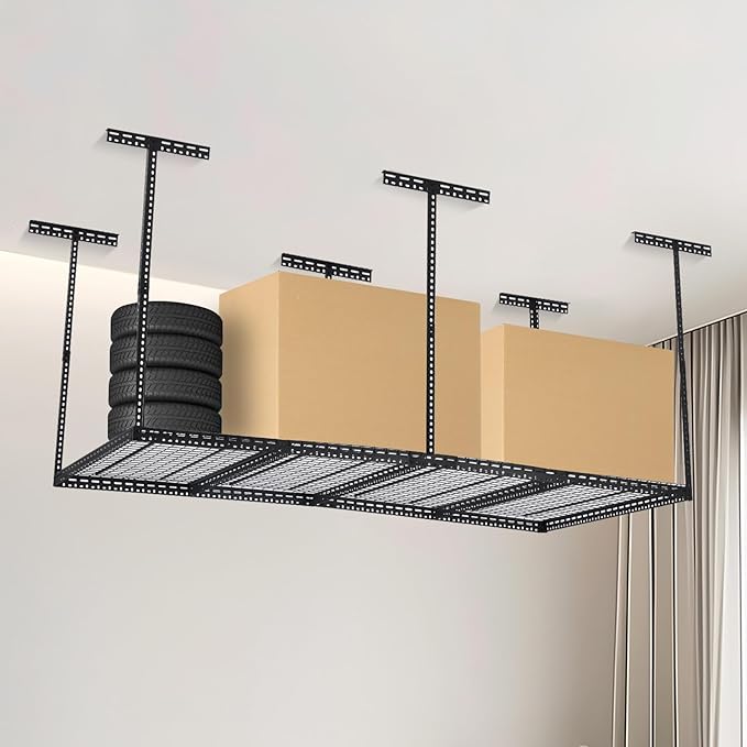 Overhead Garage Storage Rack, Heavy Duty Ceiling Storage Racks