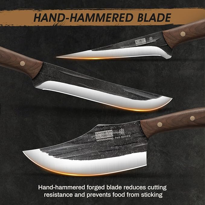 Butcher Knife Set, Hand Forged Butcher Chef Knife Set
