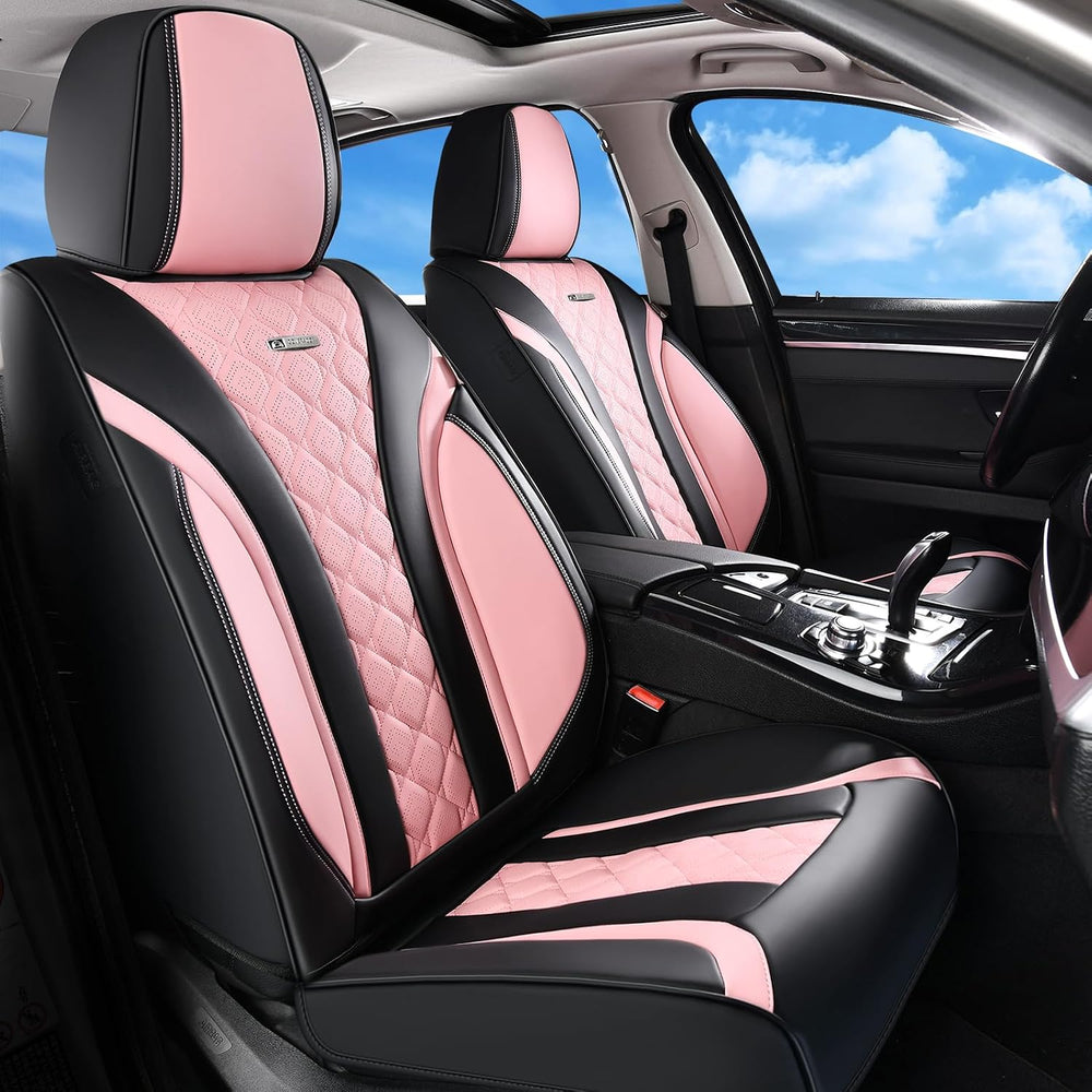 Coverado Seat Covers, Car Seat Covers Front Seats, Perforated Diamond Leather...