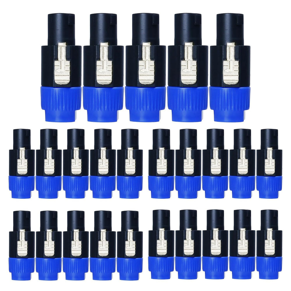 HBU 25PCS 4 Pole Speakon Connectors Bulk NL4FC Audio Connector Twist Lock