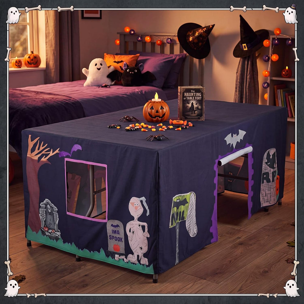 Oudain Large Halloween Haunted House Tablecloth 67 x 25.5 x 40 Inch