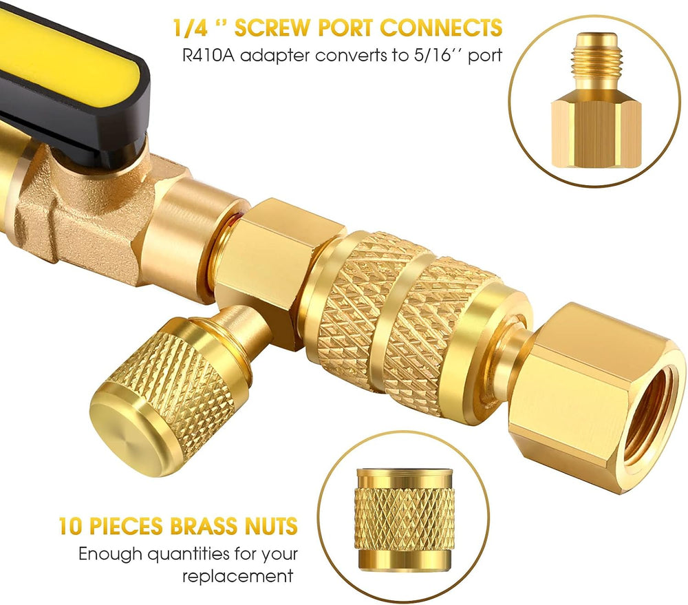 Mudder R410a Valve Core Remover Tool HVAC 7 Air Conditioning Refrigerant Angl...