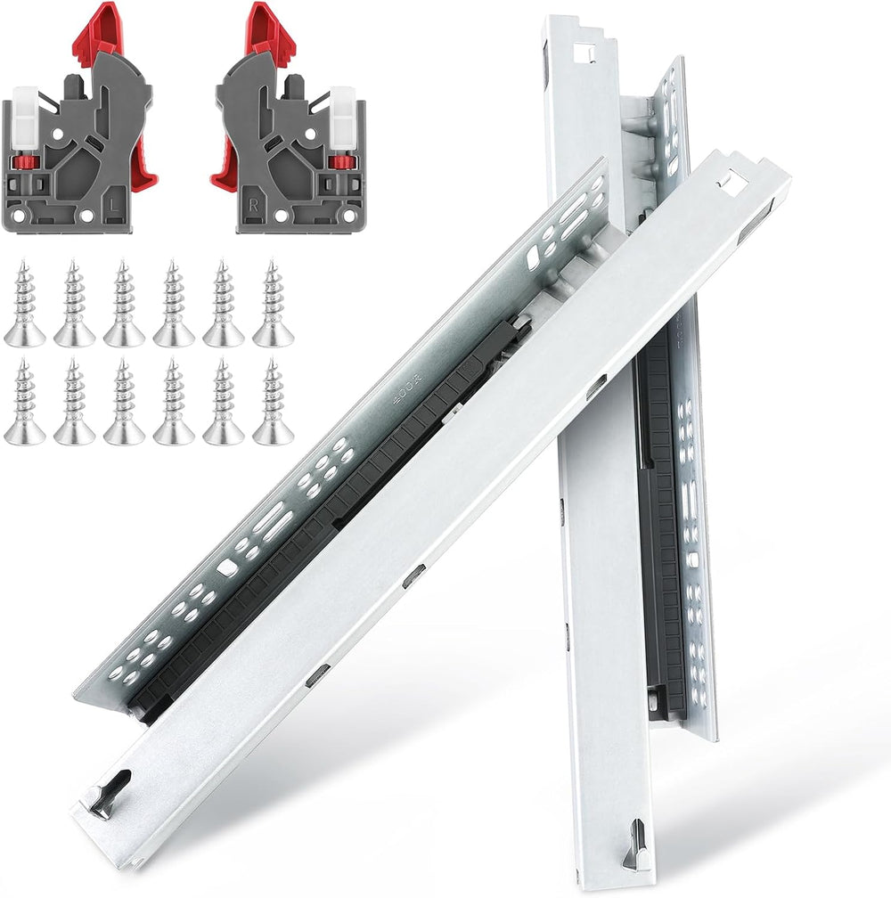 6 Pair of 18 Inch Soft Close Undermount Full Extension Drawer Slides