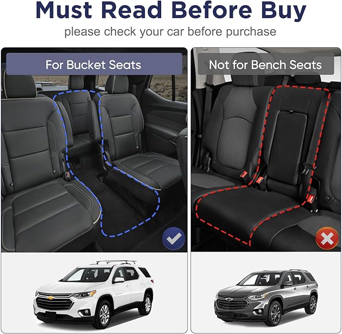 for 2018-2023 Chevy Traverse Floor Mats & Cargo Liner only