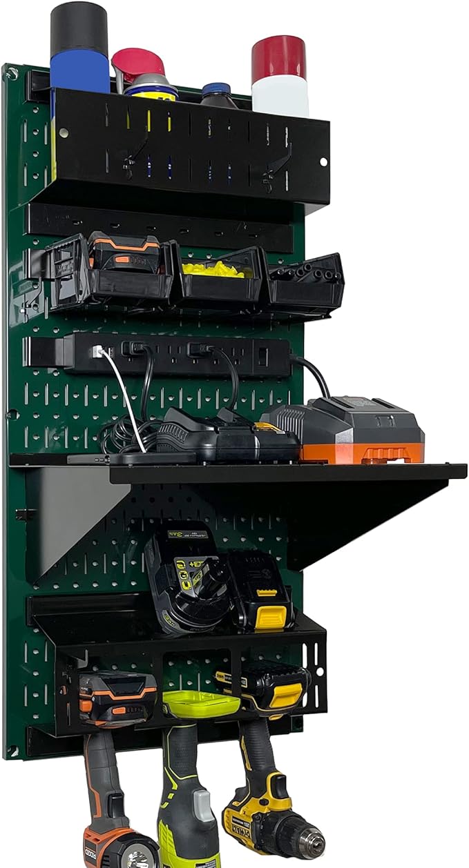 Wall Control Power Tool Storage Organizer Kit Cordless Drill Holder Charging