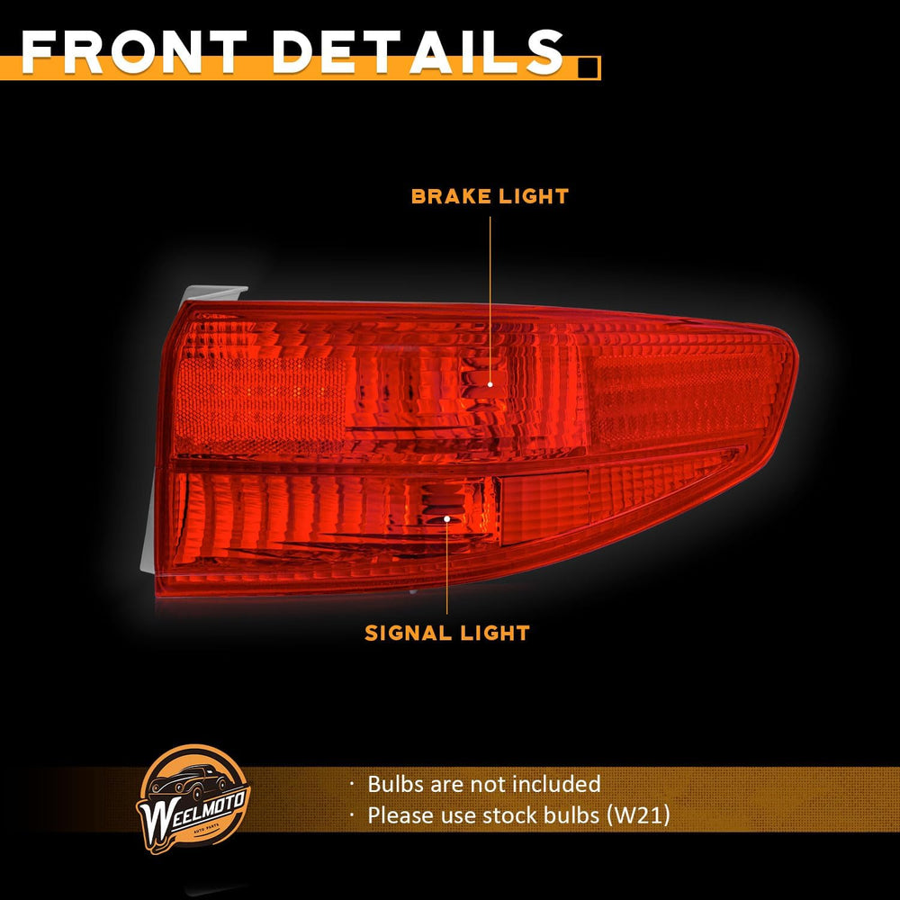 WEELMOTO Rear Brake Tail Light Assembly for 2005 Honda Accord only Left +Driv...