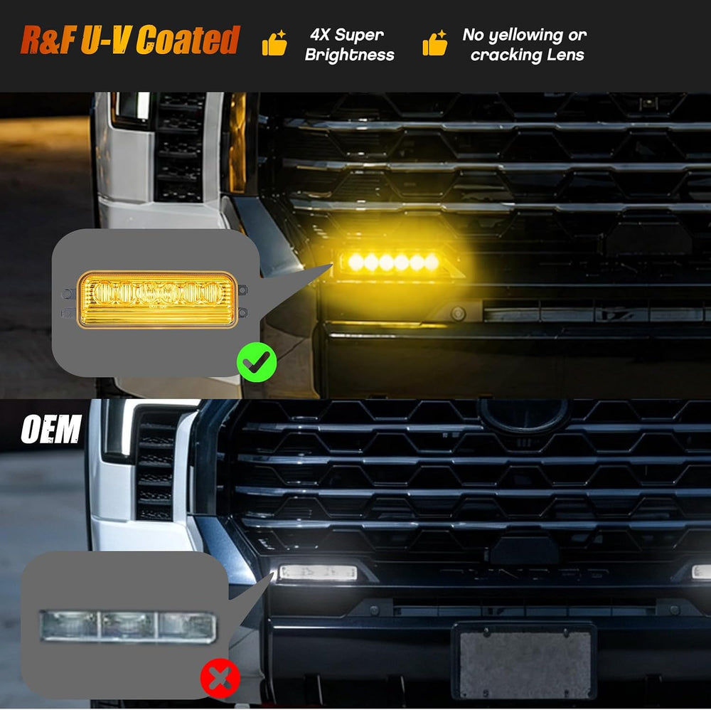Fog Lights for 2022-2026 Tundra; 25-26 4Runner; 23-26 Sequoia Yellow
