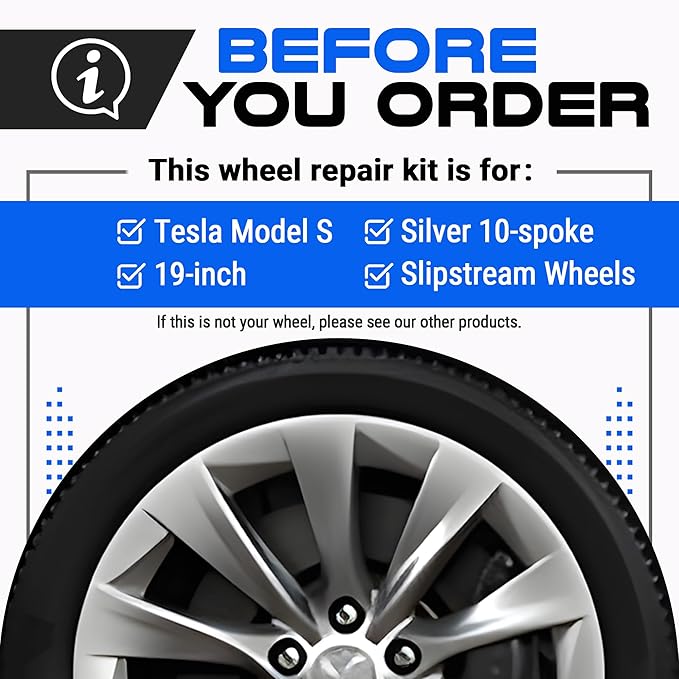 Premium Tesla Wheel Curb Rash Repair Kit