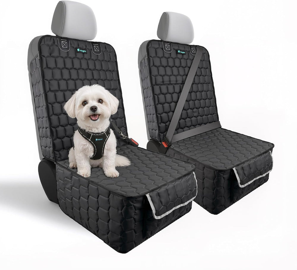 Meginc 2-Pack Front Seat Covers for Dogs, Waterproof Car Seat Protectors