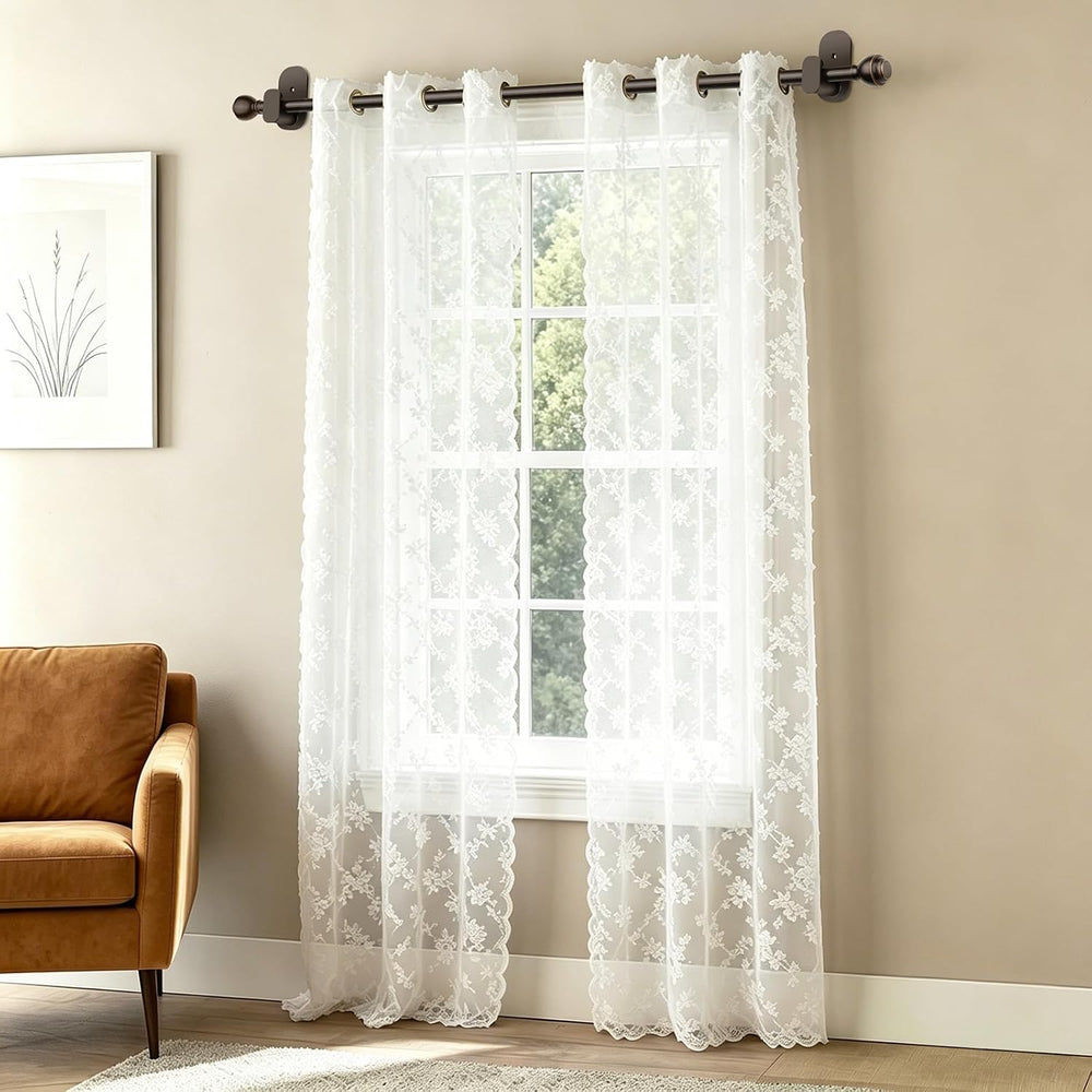 KAMANINA Curtain Rods No Drilling for Windows 32 to 86 Inch Bronze