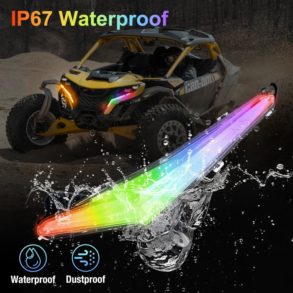 Tavaray RGBW LED Fang Lights for Can-Am Maverick R 2024-2026 MAX X RS, Pure W...