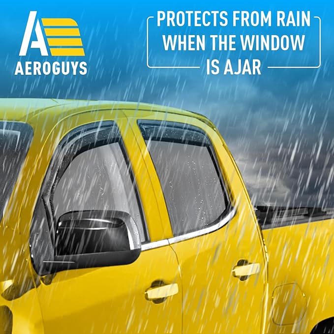 Extra Durable Window Deflectors in-Channel Window Visors Rain Guards Fit (4pcs)