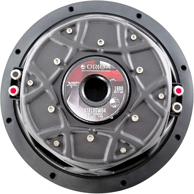 ORION XTR Series XTR10SWD4 Shallow Mount 10” Car Subwoofer, 1600W Max Power