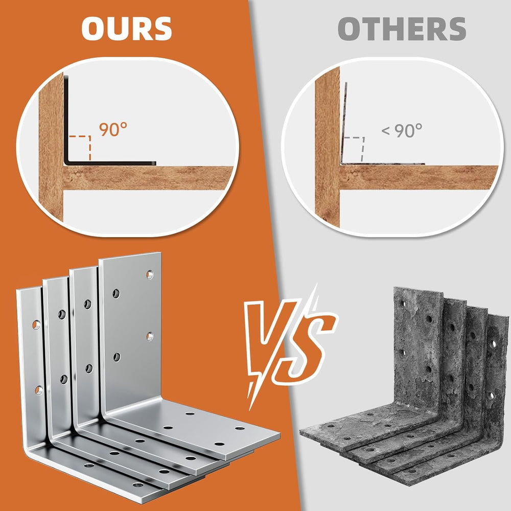 3"x3"x1.5" Steel Angle Bracket, 90 Degree L Corner Brace