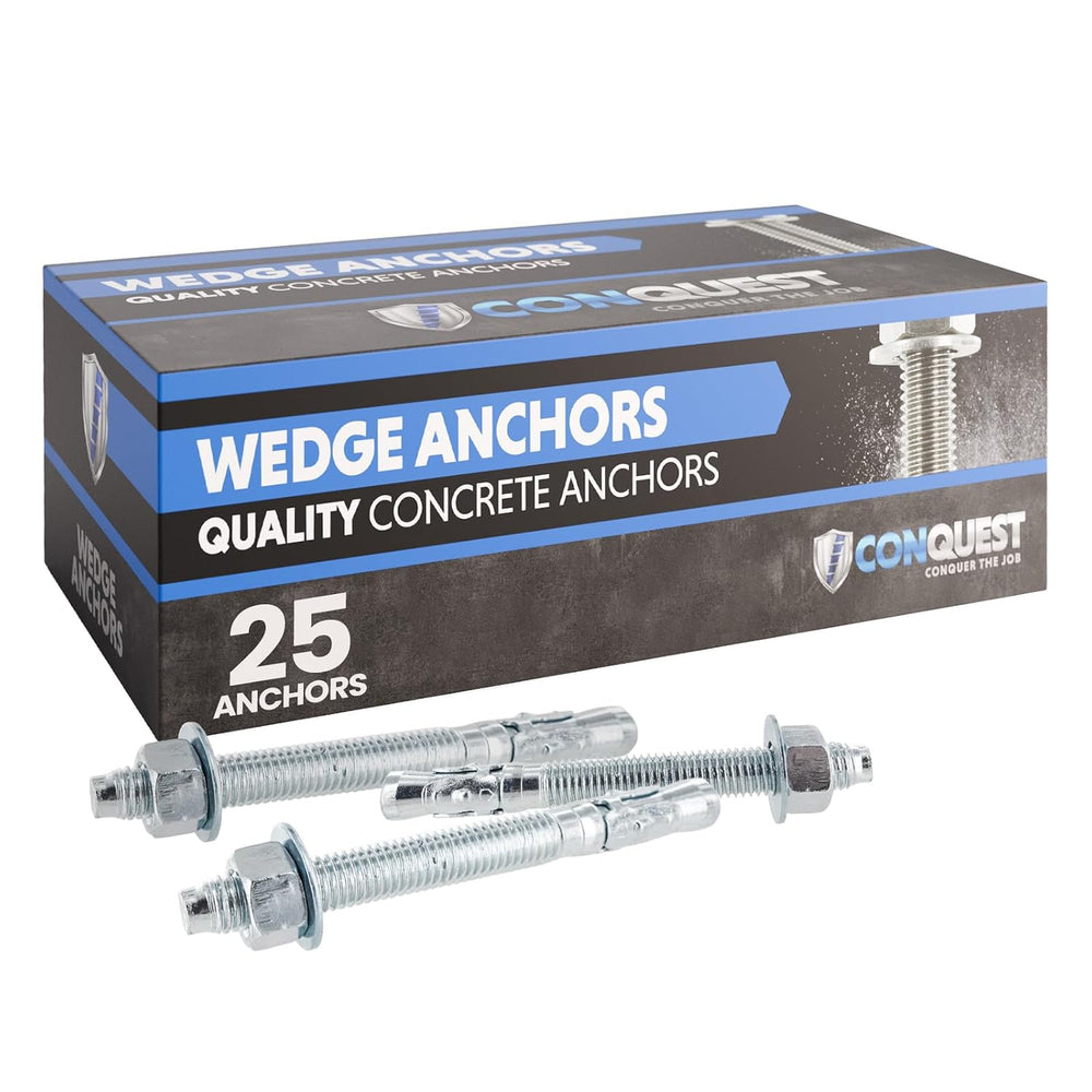 Conquest 304 Stainless Steel Wedge Anchors for Concrete 5/8” x 6”