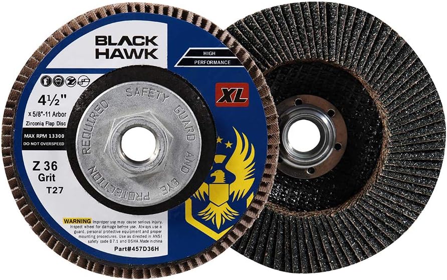 BHA 4-1/2 x 5/8-11 XL Zirconia Flap Disc T27-60 Grit - 5 Pack