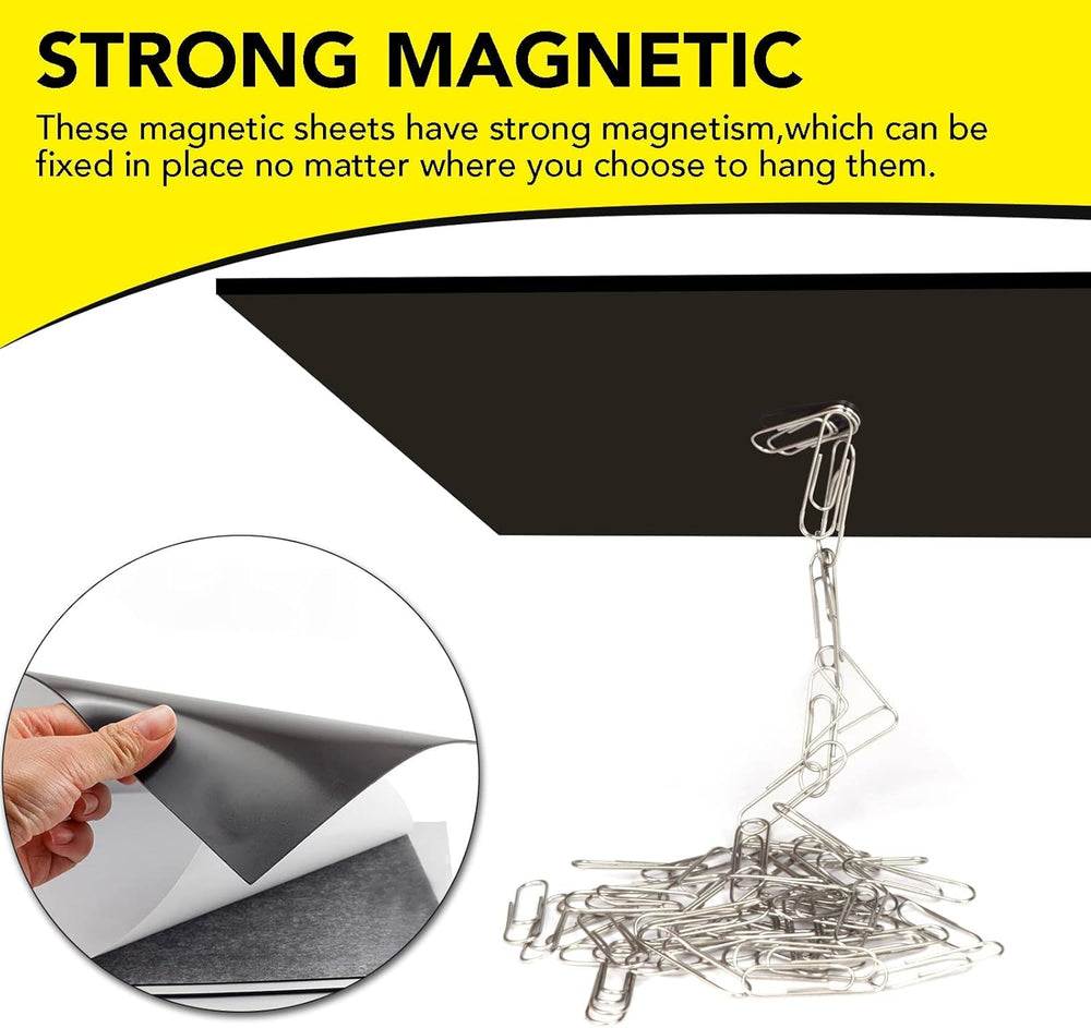 DIYMAG Magnetic Adhesive Sheets,4" x 6" 60 Pack Flexible Magnets fo...