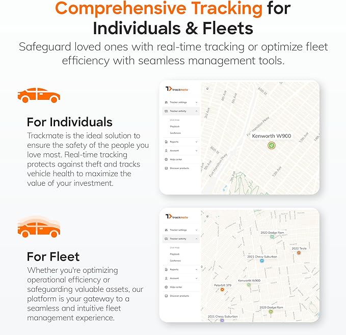 Kirbi OBD Tracker, GPS Tracker for Vehicles Real-Time Tracking, Worldwide