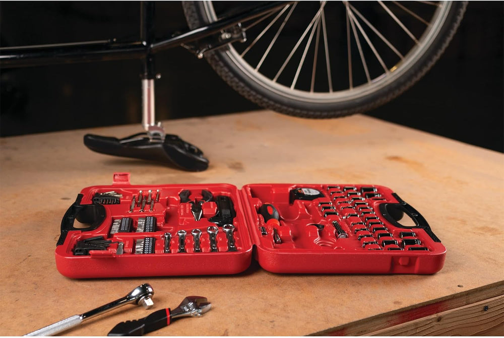 Performance Tool W1532 107-Piece Red Home and Auto Hand Tool Set
